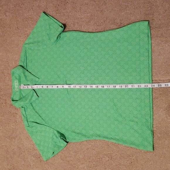 Nike Golf Women's Green Geometric Print Shirt - Picture 11 of 12